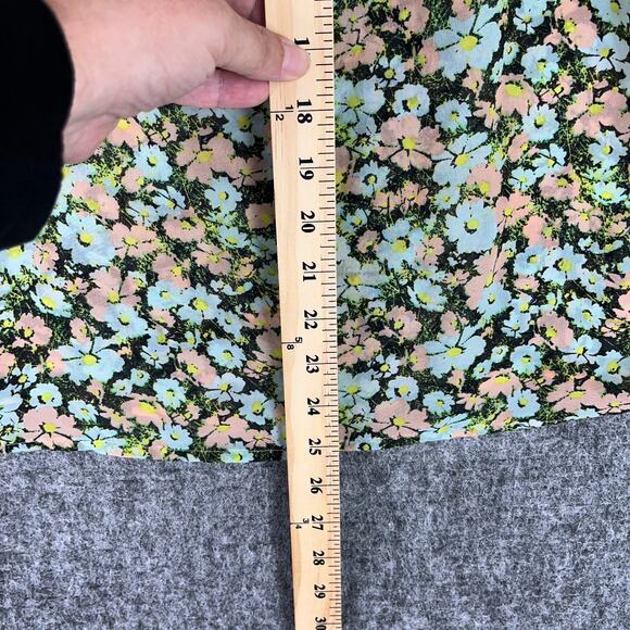 Volcom Shirt Womens M Floral Tank Top Henley Festival Cottage Boho - Picture 5 of 6